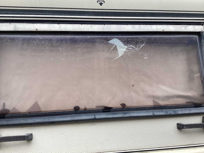 Nahansicht Riss an Frontscheibe