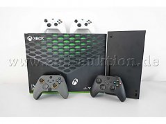 1 XBOX Series X 1TB,schwarz, mit 4 Controllern schwarz und weiß, gebr.