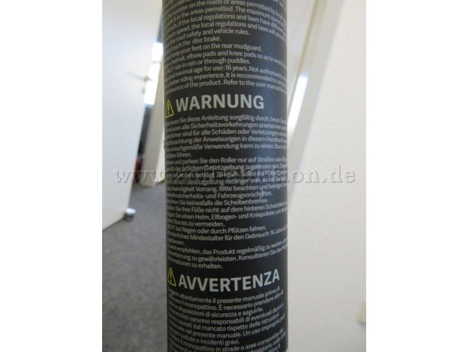 Xiaomi E-Scooter Sicherheitshinweis