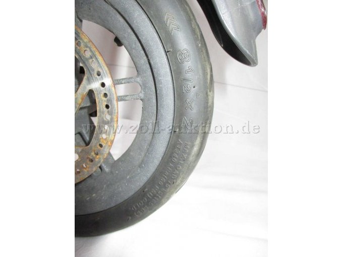 Teilansicht Hinterrad mit Größenangabe