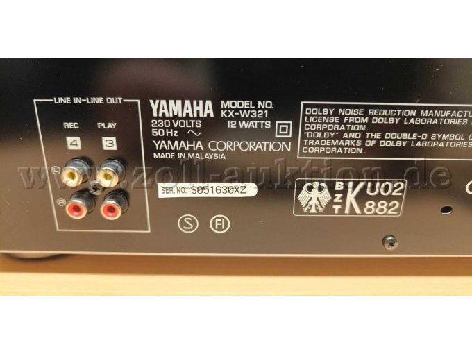 1 Yamaha KX-W 321 Doppelkassettendeck (Tapedeck) – foto 2 – kavel bij Zoll-Auktion, Uelzen
