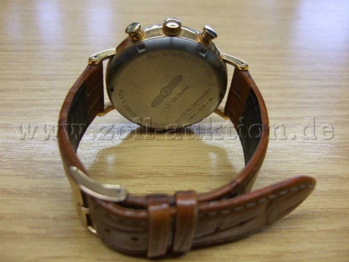Zeppelin Uhr Rückseite mit Armband