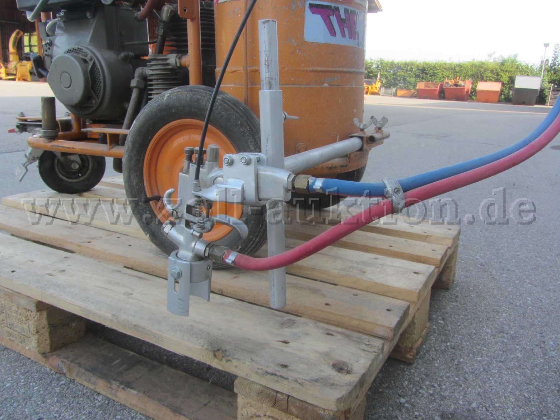 Zindel Straßen-Markiermaschine, Ansicht Spritzpistole