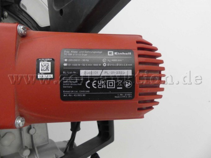 1 Zug-, Kapp- und Gehrungssäge TC-SM 2131/2 Dual von Einhell - gebraucht – foto 10 – kavel bij Zoll-Auktion, Cottbus