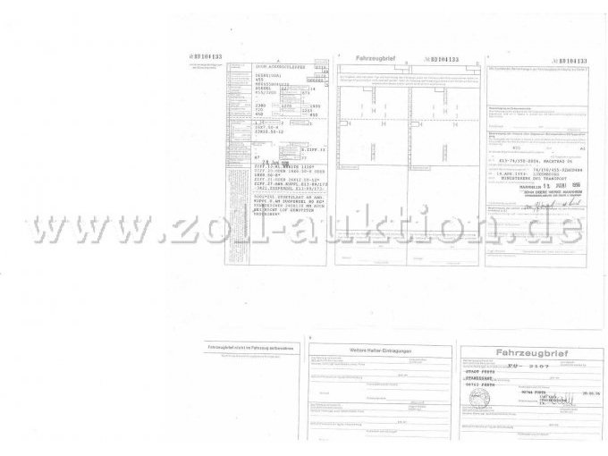 1 Zugmaschine Ackerschlepper John Deere Typ 455 (Bastlerfahrzeug) – foto 4 – kavel bij Zoll-Auktion, Fürth