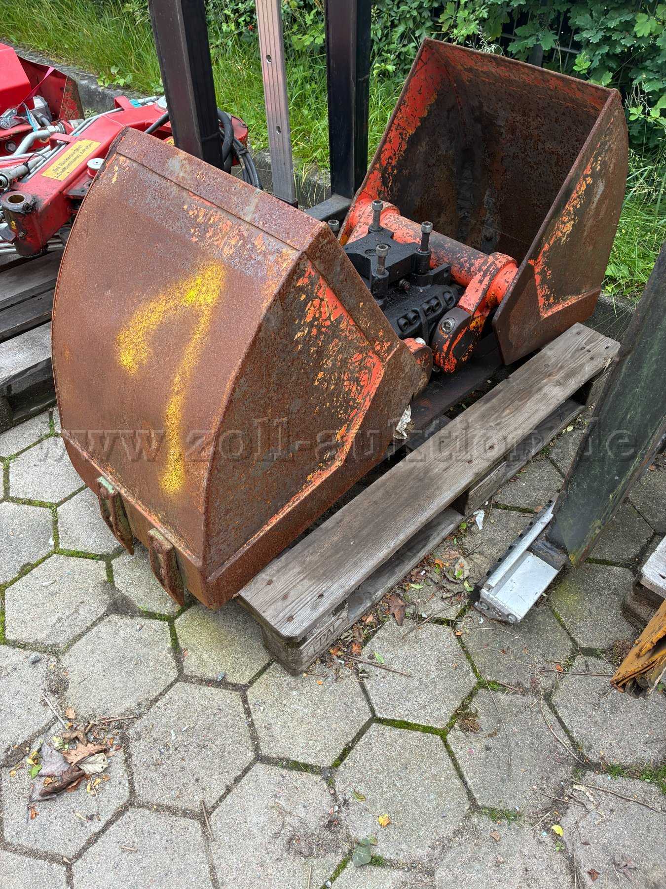 1 hydraulische tweeschalengrijper (graafbak) - defect / voor onderdelen
