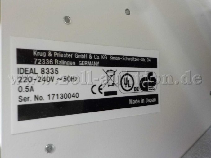 1 vouwmachine met twee zakken van Krug & Priester, type Ideal 8335 – foto 3 – kavel bij Zoll-Auktion, Nürnberg