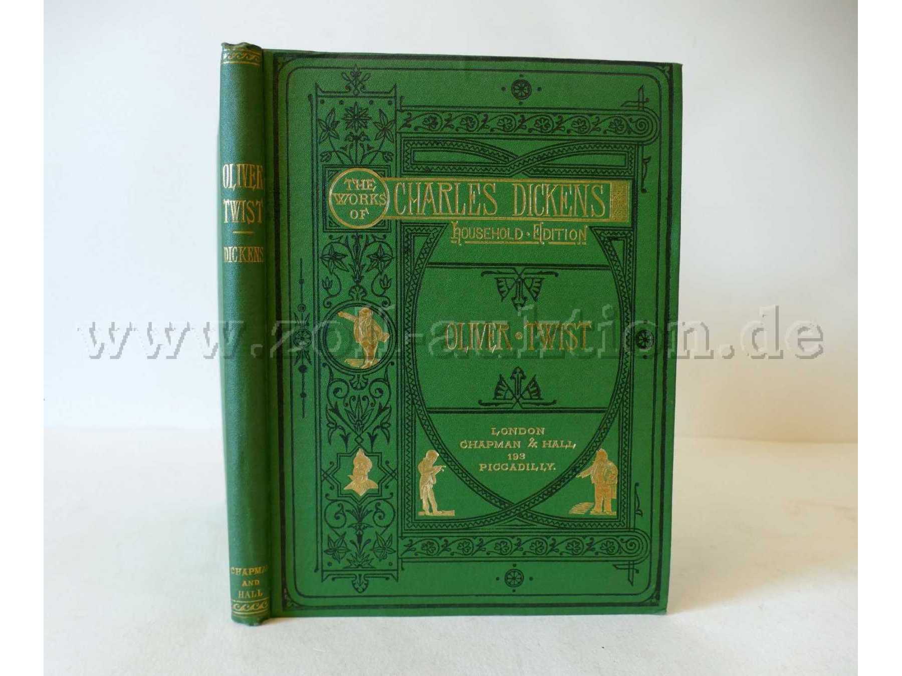 1 antiquarisches Buch - Oliver Twist von Charles Dickens, Household Edition