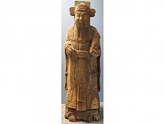 traditionelle asiatische Holzschnitzfigur (Asiatica)