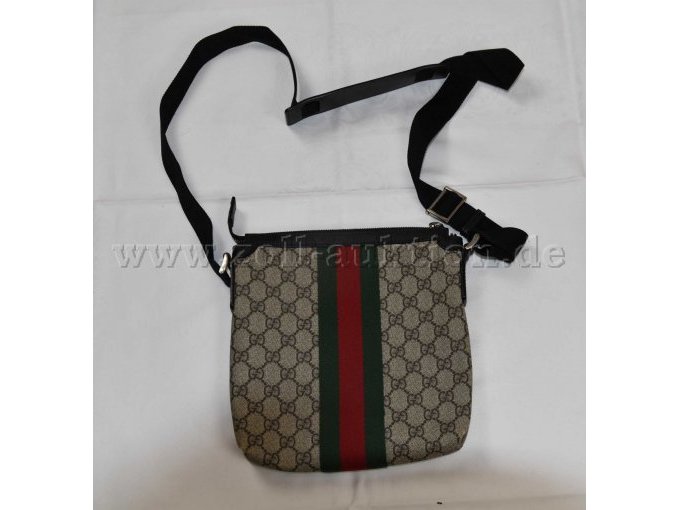 1 beige Tasche „Gucci“ Modell GG Supreme Crossbody Messenger Bag - Rückansicht