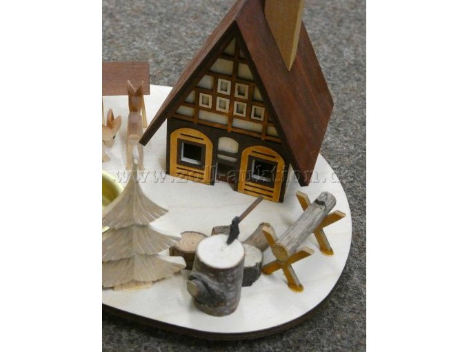 1 echte dennenpiramide, gesneden jager, rookhuisje (in originele verpakking), gebr – foto 4 – kavel bij Zoll-Auktion, Pirna