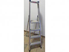 HYMER Aluminium Stufenstehleiter mit Plattform, einseitig begehbar, 4-stufig