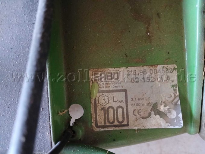 1 gebrauchter Rasenmäher von SABO-Maschinenfabrik GmbH Modell 52-152m.A – foto 4 – kavel bij Zoll-Auktion, Elsenfeld