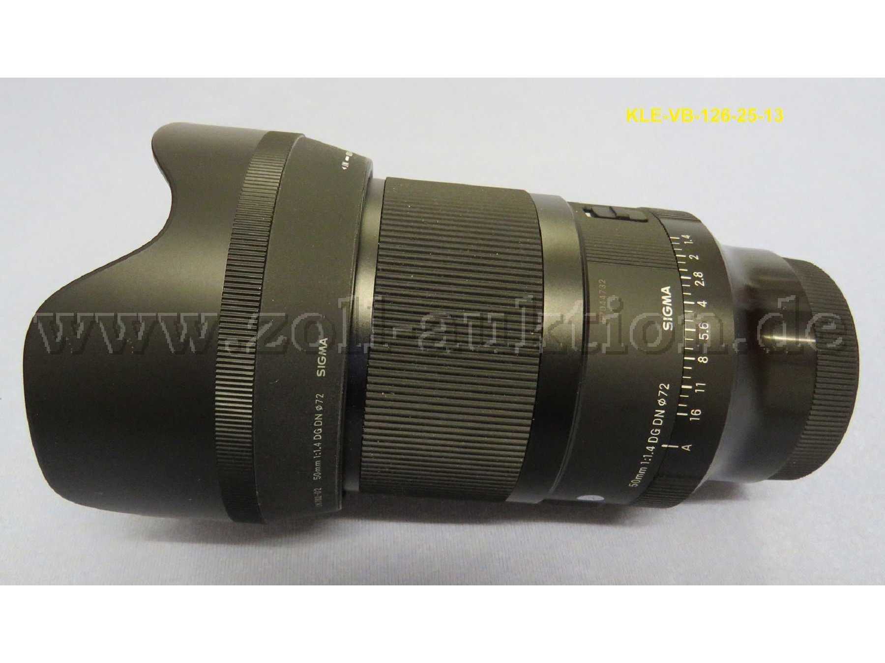Objektiv „SIGMA 50mm, 1:1.4 DG DN 72mm“
