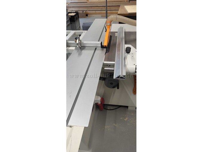 Ansicht Schiebtisch und Anschlag von Vorne