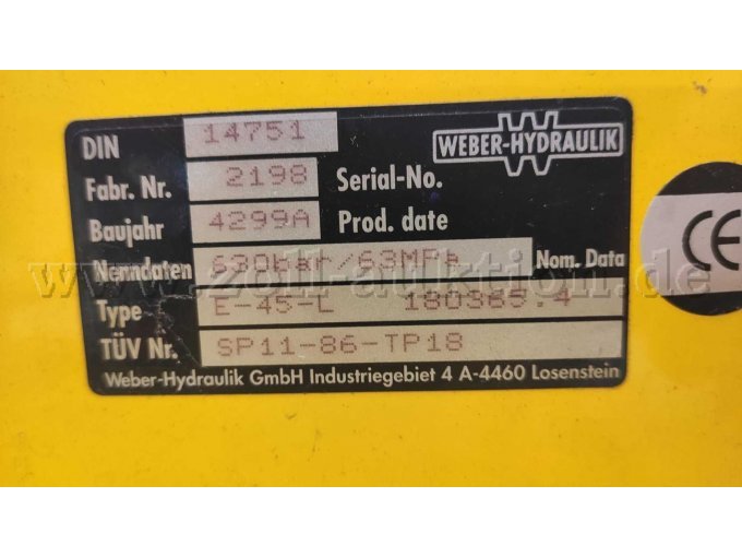 Typenschild Motorpumpen-Aggregat