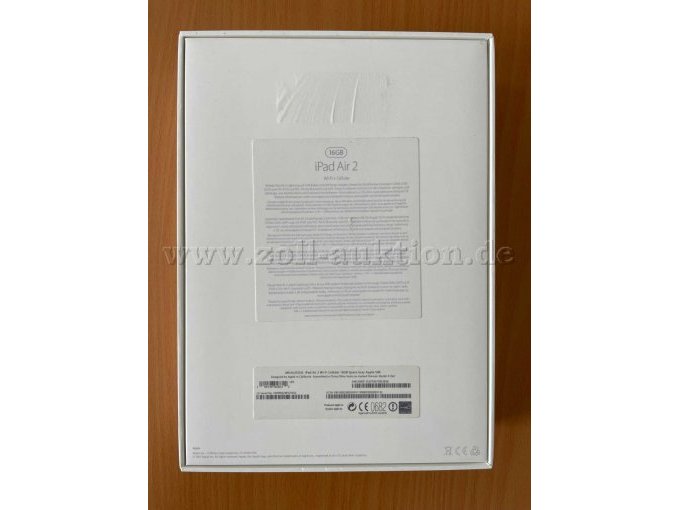 iPad Air 2 - Originalverpackung - Rückseite