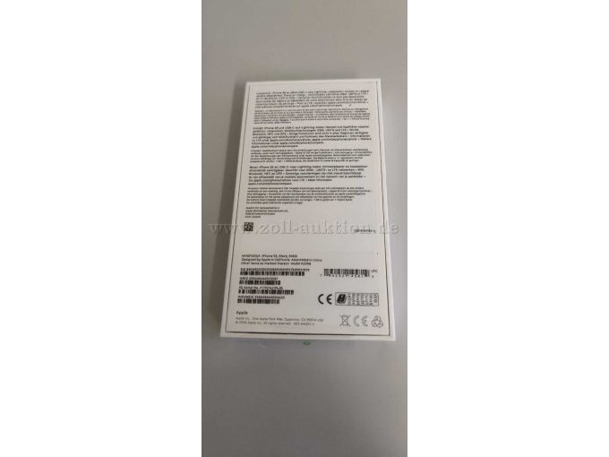 Rückseite des Kartons des iPhones