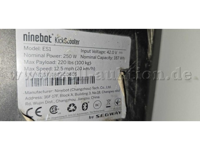 1 ninebot by Segway KickScooter ES1 – foto 2 – kavel bij Zoll-Auktion, Rostock