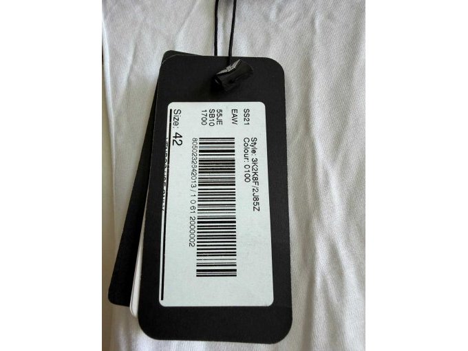 1 originele Emporio Armani-top, wit, maat 42, nieuw – foto 3 – kavel bij Zoll-Auktion, Mainz