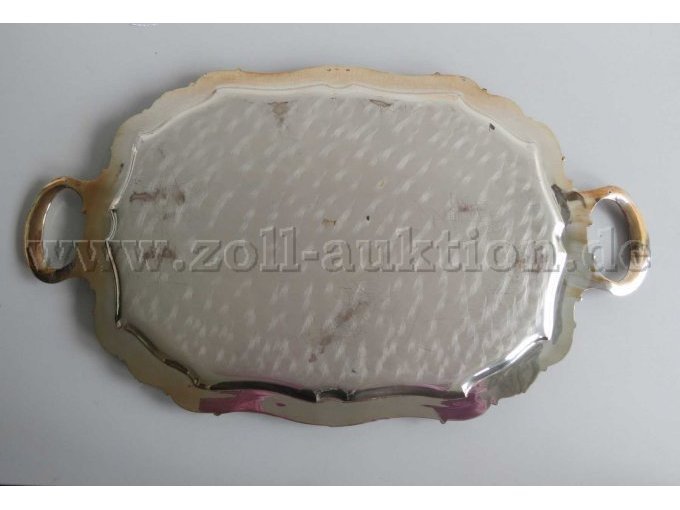 1 silbernes Tablett, 800er Silber, 3234 g, punziert – foto 2 – kavel bij Zoll-Auktion, Hannover
