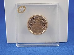 Blick auf die Bildseite der Münze, mit Rastereffekt