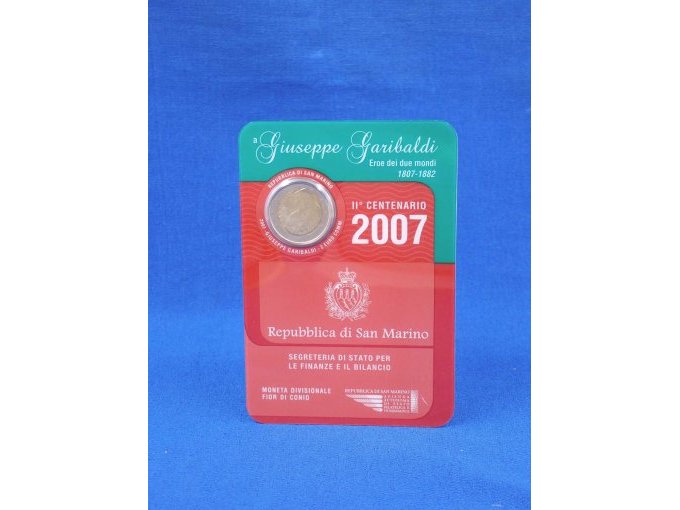 Coincard-Vorderseite mit integrierter Münze