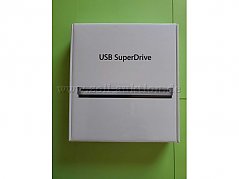 Apple USB SuperDrive, OVP Frontansicht Kartonage