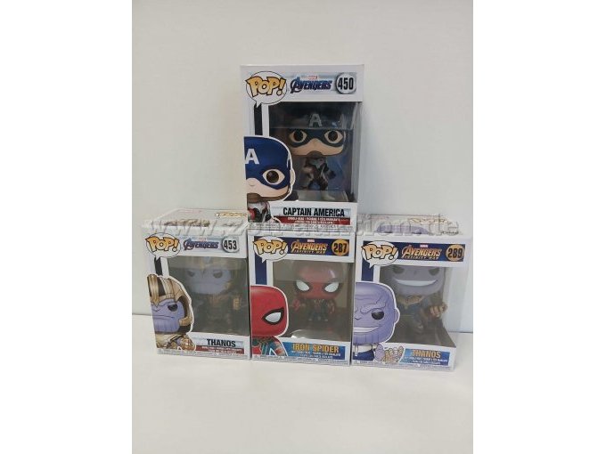 Thanos 453, Iron Spider 287, Thanos 289 und Captain America 450