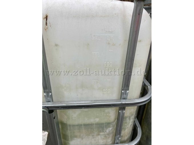 IBC 1000 Liter Container Ansicht Volumenanzeige und Verschmutzung
