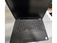 Laptop aufgeklappt von vorne