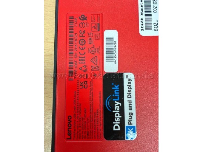 20 Lenovo ThinkPad Hybrid USB-C with USB-A Dock 40AF – foto 2 – kavel bij Zoll-Auktion, Münster