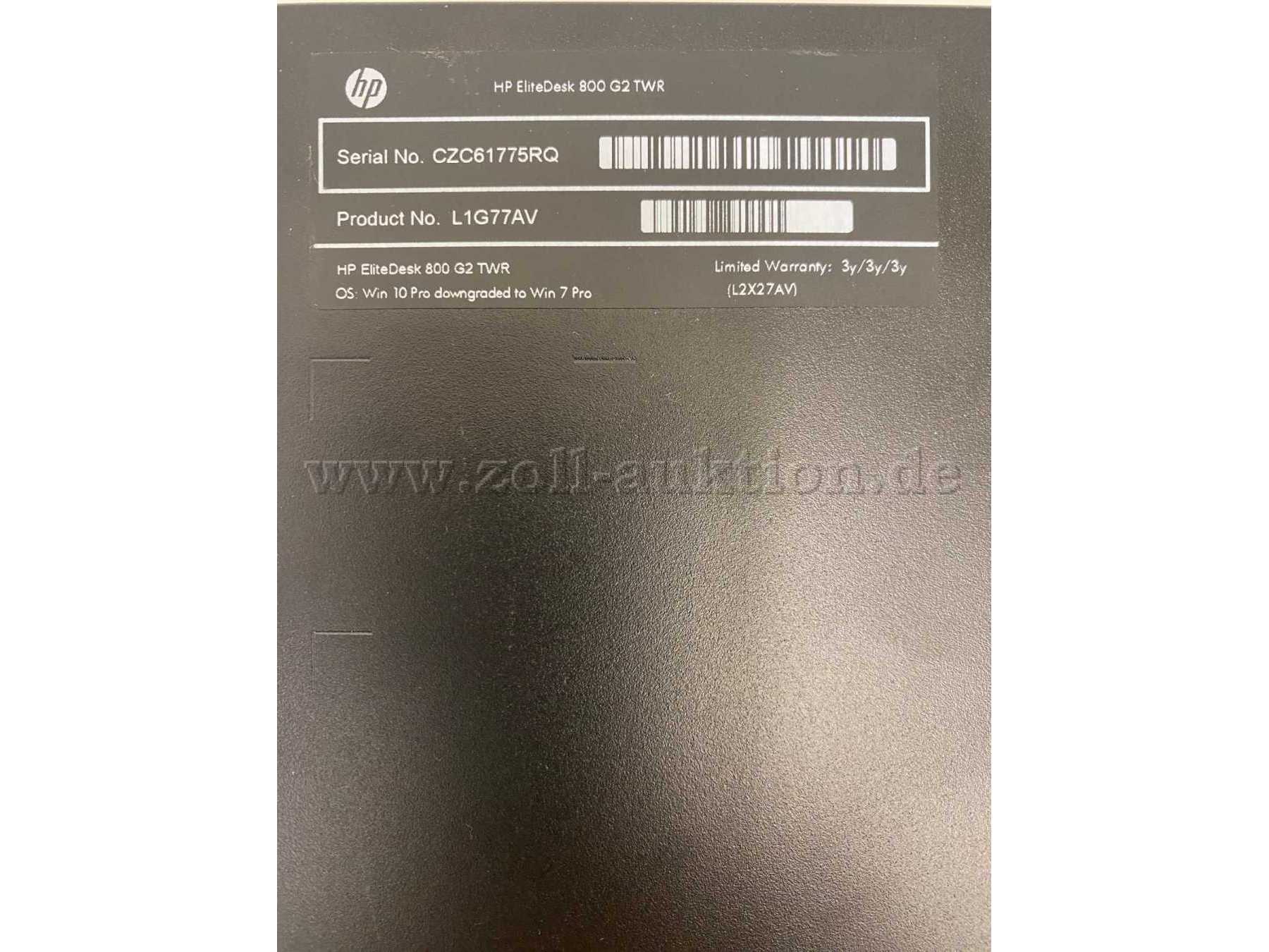 HP EliteDesk 800 G1 - Seitenansicht Beschriftung