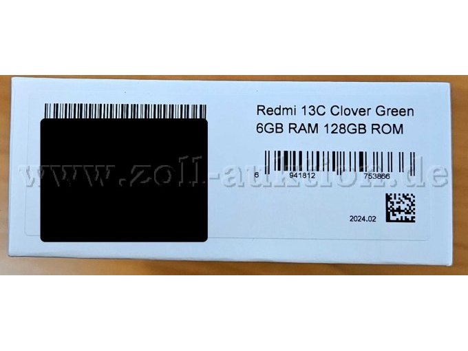 Unterseite Originalverpackung