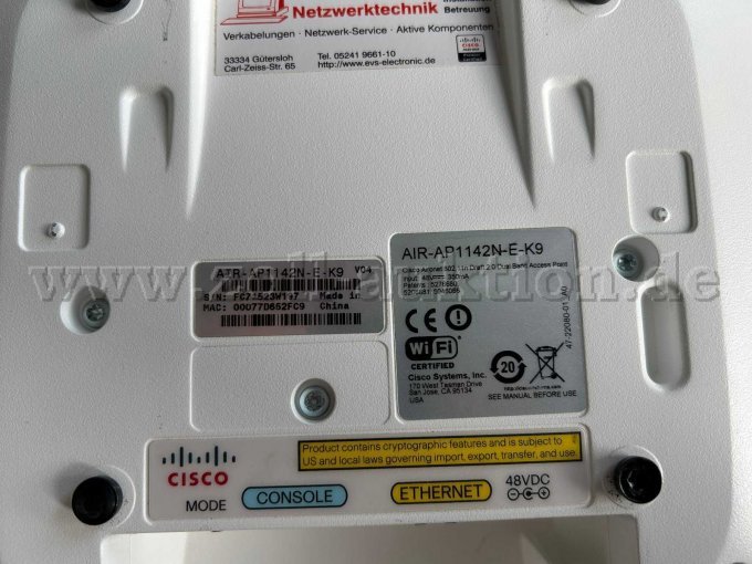 Cisco air-ap1142n-e-k9 Hinten