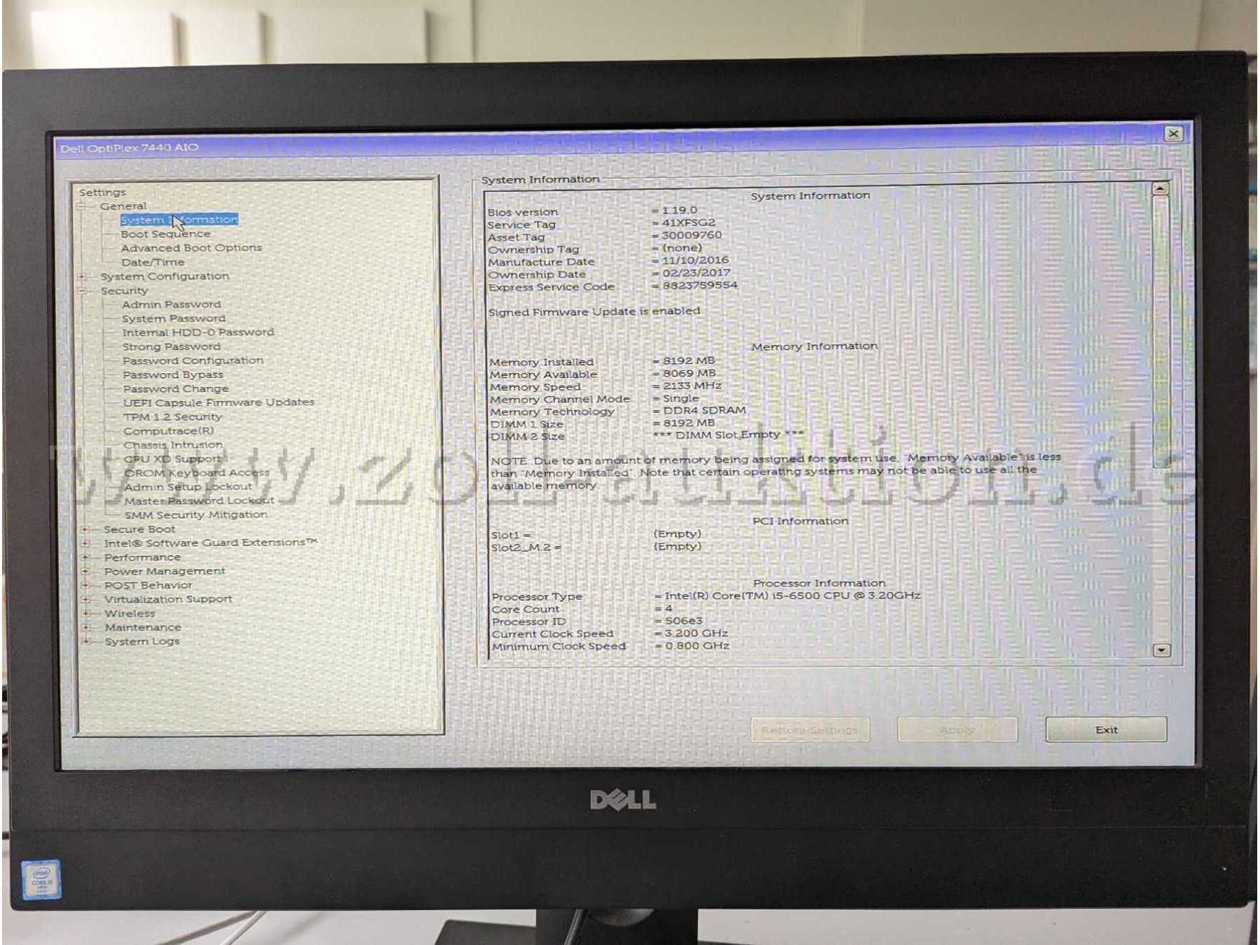Front/BIOS