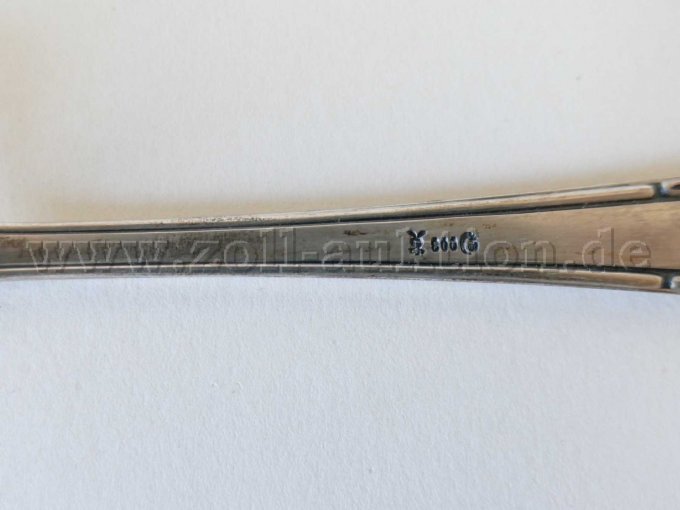 21 Teile Besteck, punziert 800er Silber, um 1910 – foto 3 – kavel bij Zoll-Auktion, Dresden