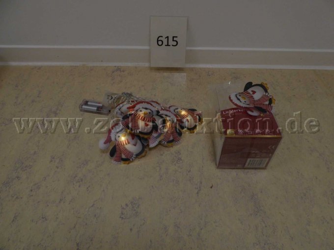 Lichterkette und Pinquin Leuchterkette