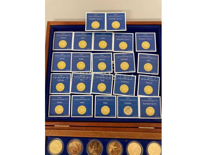 22 vergulde munten van 2 euro: 10 jaar invoering van de euro in Europa – foto 2 – kavel bij Zoll-Auktion, Dresden