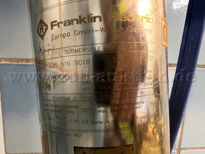 Ritz Unterwasserpumpe Motordaten