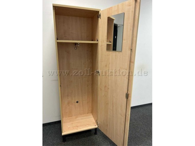Beispielbild Garderobenschrank - Innenansicht mit Spiegel, Ablage und Aufhängevorrichtung
