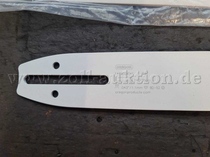 Ansicht Typenschild Sägeschwert OREGON