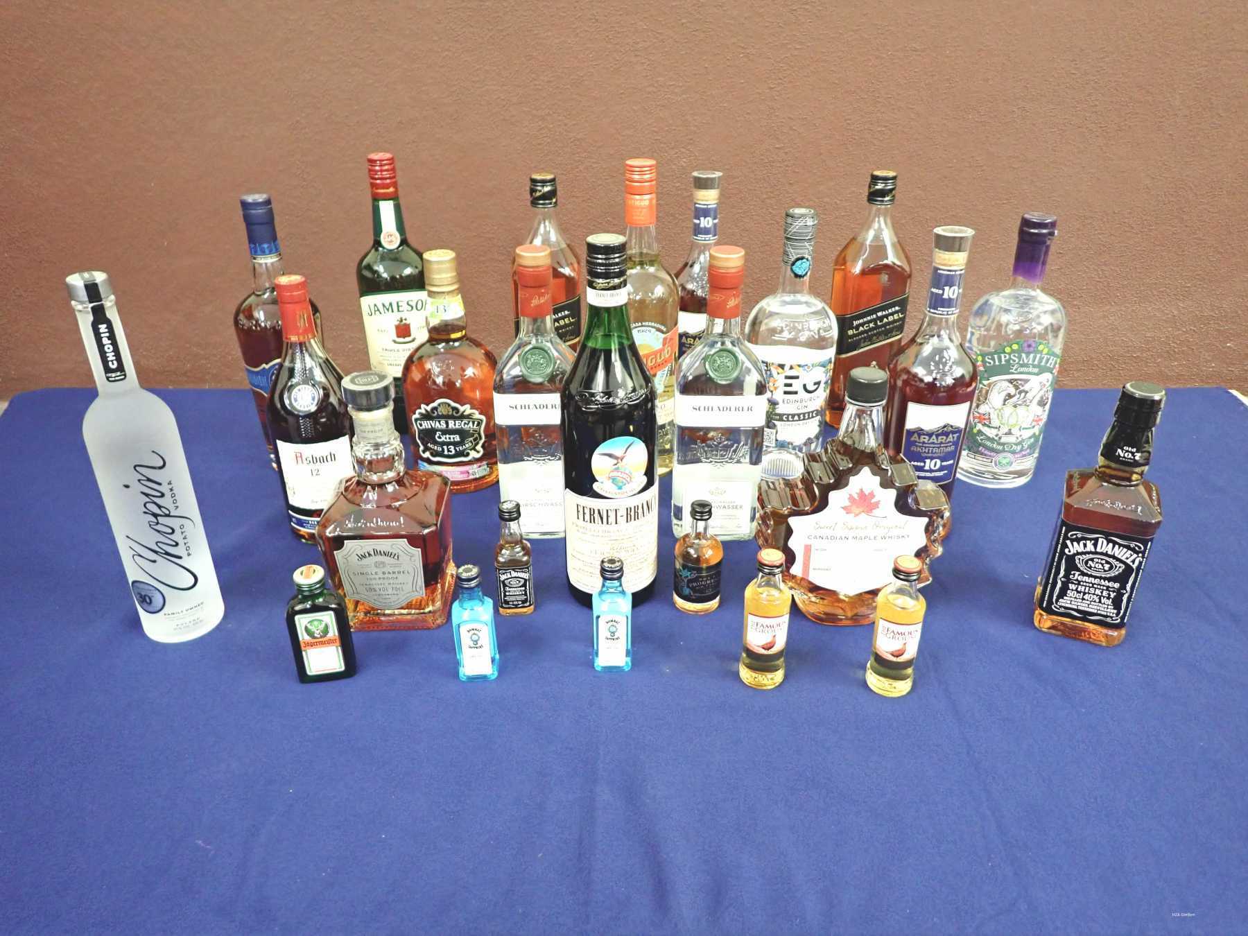 verschiedene Spirituosen