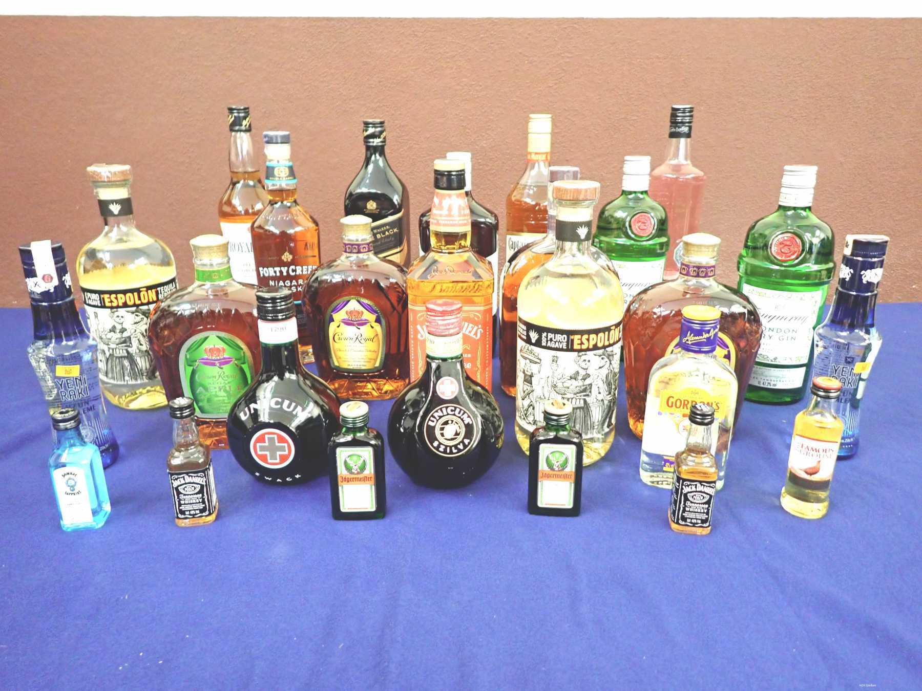 verschiedene Spirituosen