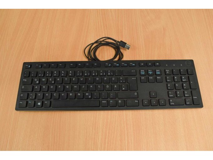 Dell kabelgebundene Tastatur – KB216 – deutsch (QWERTZ) – schwarz 
Beispielbild einer Tastatur