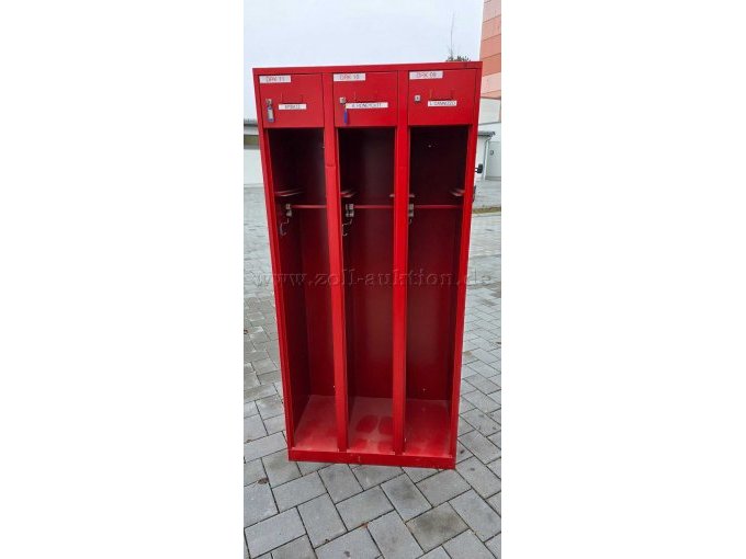 dreier Abteil Spinde mit abschließbarem Fach