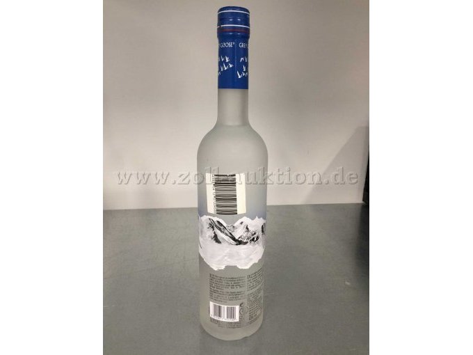 Ansicht Flasche Grey Goose Rückseite