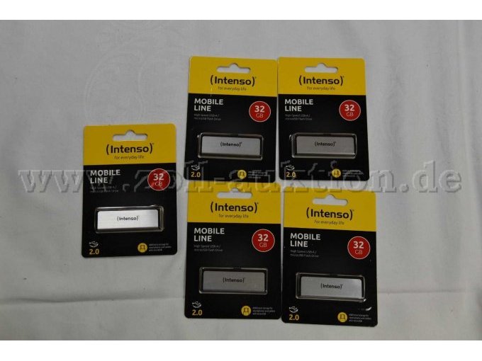 5 USB- Stick „Intenso“ Mobile Line mit je 32GB