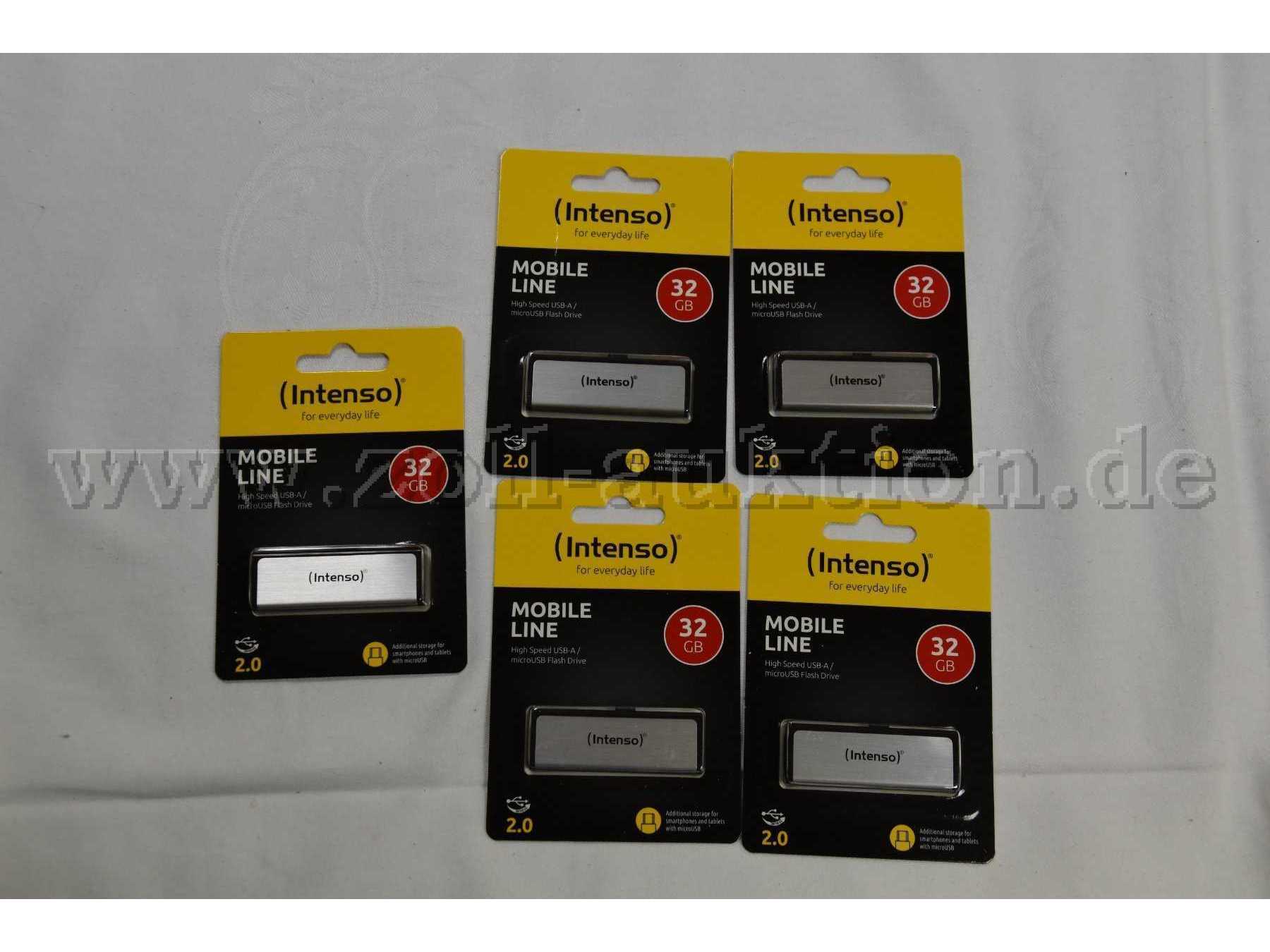 5 USB- Stick „Intenso“ Mobile Line mit je 32GB