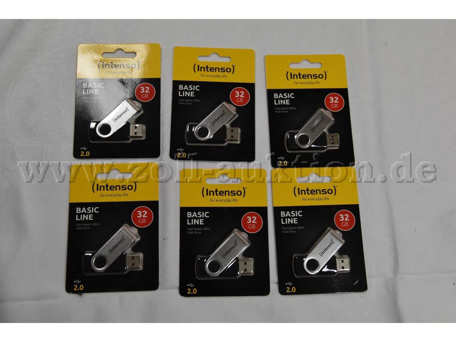 6 USB- Stick „Intenso“ Basic Line mit je 32GB